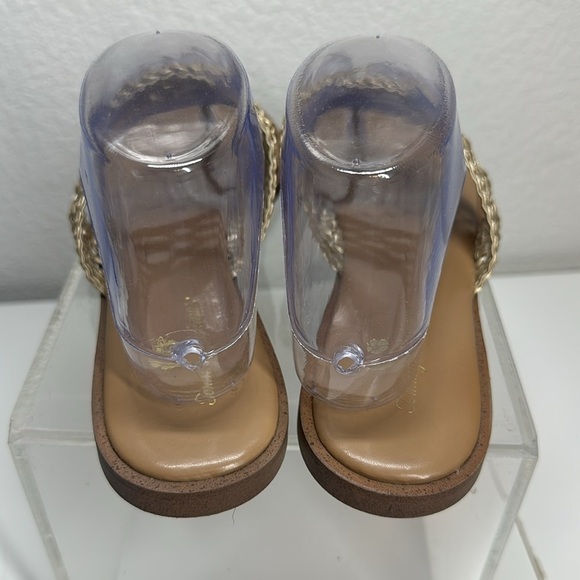 Tommy Bahama MARINA Gold Braided Slide Sandals Size 8.5 - Picture 4 of 7